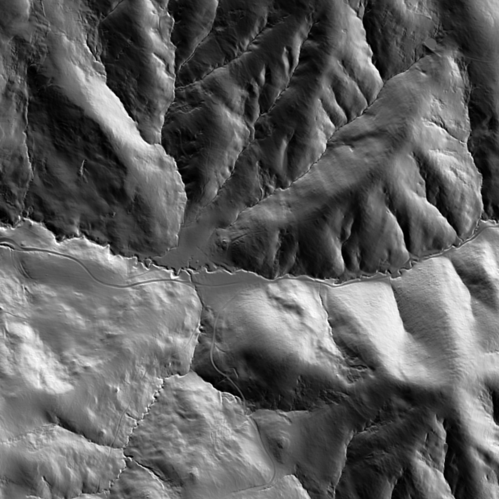 Hillshade visualization